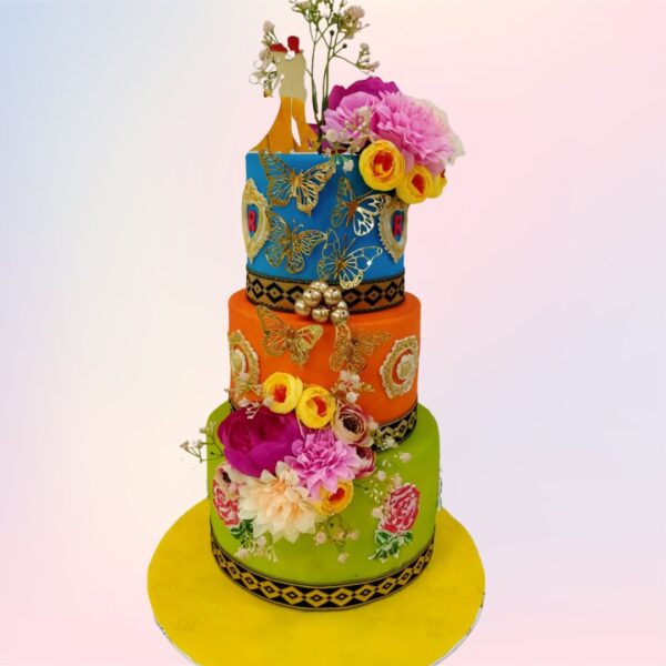 Most Colorful 6 kg Wedding/Engagement Cakes from Cake Square Chennai.