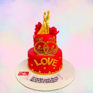 Exquisite Perfect Gold 5 Kg Wedding Cake with multiple tiers, adorned with intricate gold leaf designs and delicate sugar flowers, crafted by Cake Square Chennai.