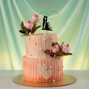 Elegant Pink Creamy 4 Kg Wedding/ engagement Cake with multiple tiers featuring smooth pink buttercream, delicate piping, and soft sugar flower accents, created by Cake Square Chennai.