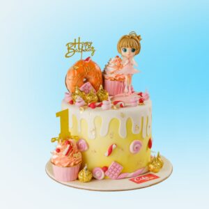 Stunning Pretty Girl Birthday Cake 4 Kg with beautiful feminine decorations and pastel colors