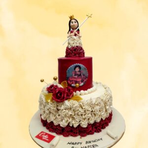 "Princess Theme Girls Birthday Cake 4 Kg with a royal princess design, perfect for a large princess-themed birthday party."