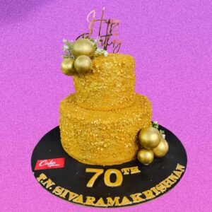 "Pure Gold Birthday Cake 4 Kg with a luxurious gold design, perfect for a sophisticated and opulent birthday celebration."