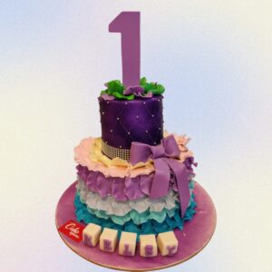 Purple girls first birthday cake, 4 kg, from Cake Square