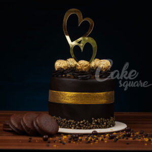 1 kg anniversary cake with rich Ferrero Rocher chocolate flavor and decorations.Made by Cake Square Team