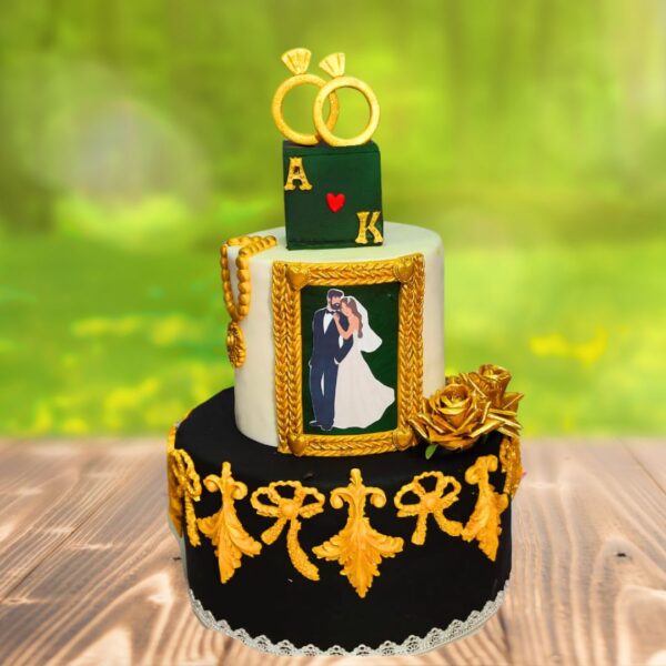 Ring Theme Wedding Cake 5 Kg from Cake Square Chennai.