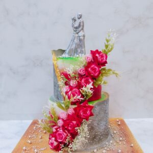 Silver Theme Wedding Cakes 5 Kg from Cake Square Chennai.