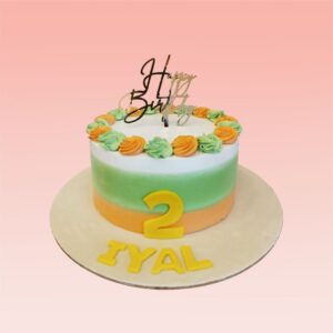 "Simple Birthday 1 Kg Cake with a classic design, perfect for a straightforward and elegant birthday celebration."