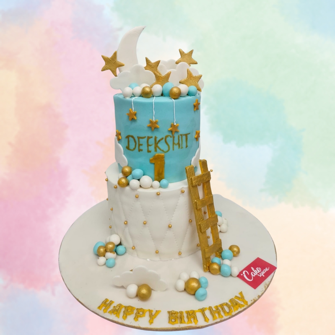 Stars and Moon Theme First Birthday Cake 3 Kg, from Cake Square