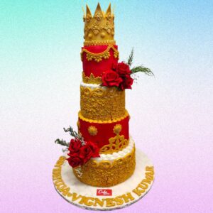 Tall And Unique Customised Wedding Cakes from Cake Square Chennai.