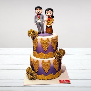 Traditional Couple Wedding Cake 4 Kg from Cake Square Chennai.