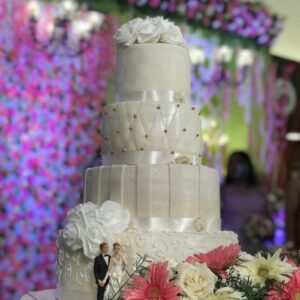 White Beauty 4 Tier Wedding Cakes from Cake Square Chennai.