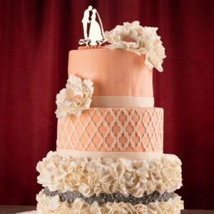 Elegant White Blossom Wedding engagement 7 kg Cake featuring multiple tiers adorned with cascading sugar blossoms and intricate floral patterns, crafted by Cake Square Chennai.