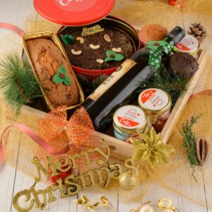 All I want for Christmas Gift Hampers @2499 showcasing its festive contents, ready to spread holiday cheer.