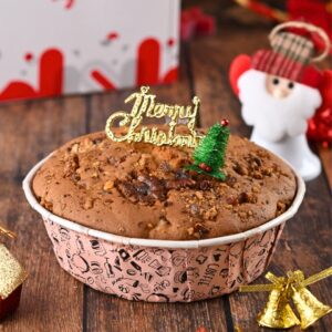 A Special Christmas Dates and Walnut Cake 500 gms for the special people in your life. Celebrate the spirit of Christmas with this indulgent cake.