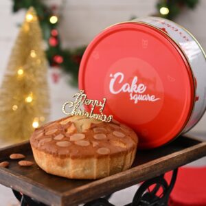 A Super Special Gift Almond Dry Cake 500 gms Gift Tin perfect for holiday season corporate gifting.