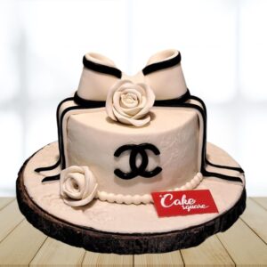 Stylish 1 kg designer birthday cake with feminine motifs in our 1 Kg Designer Birthday Cakes for Women