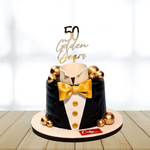 Luxurious 2 kg cake celebrating 50th birthday milestones is this 2 Kg 50th Birthday Cake