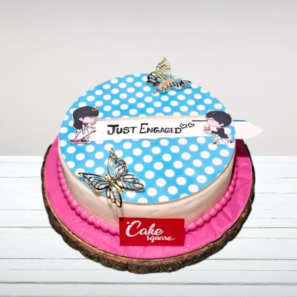 Innovative 1kg engagement cake with hidden message revealed when sliced is Secret Message Engagement Cake 1 Kg