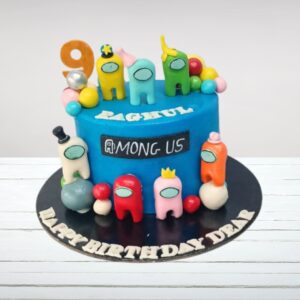 Playful Awesome Among Us Cartoon Theme Birthday Cake 2 Kg from Cake Square Chennai with colorful crewmate designs