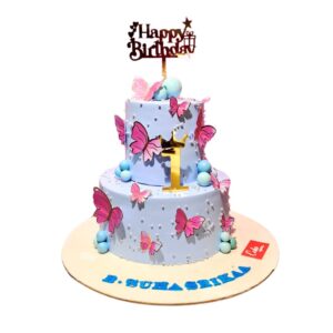 Elegant Best Baby Blue Birthday cake 4 Kg with soft, dreamy decorations