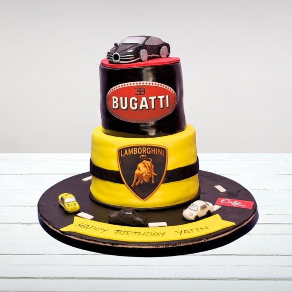 Best Bugatti Car Birthday Cake 5 Kg from Cake Square Chennai, featuring an intricate, lifelike Bugatti car design for luxury car enthusiasts.