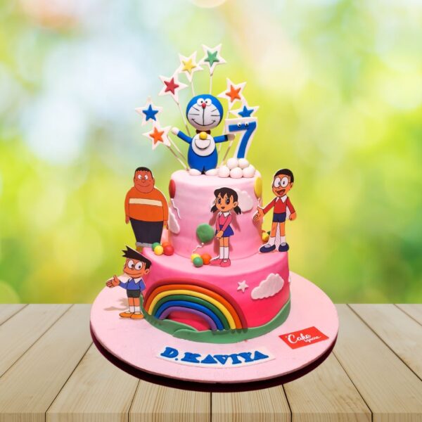 Darling Doreman Birthday cake 4 kg from Cake Square Chennai, featuring the beloved blue cartoon character in a playful, colorful design.