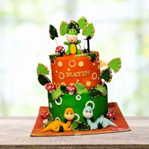 Prehistoric Dinosaur Forest Baby Birthday Cake 5 Kg from Cake Square Chennai with adorable dino designs