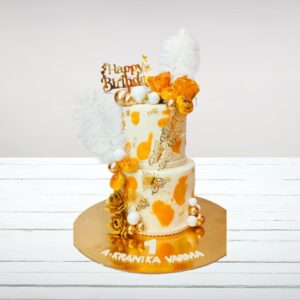 "Stunning and Fantastic First Birthday Cake 5 kg with colorful decorations and premium design, delivered fresh in Chennai"