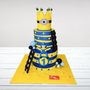 "Adorable Modern Minion First Birthday Cake 5 kg in Chennai with premium decorations and same day delivery"