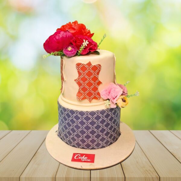 Sleek and contemporary Modern Wedding Cake 5 Kg by Cake Square Chennai with minimalist design