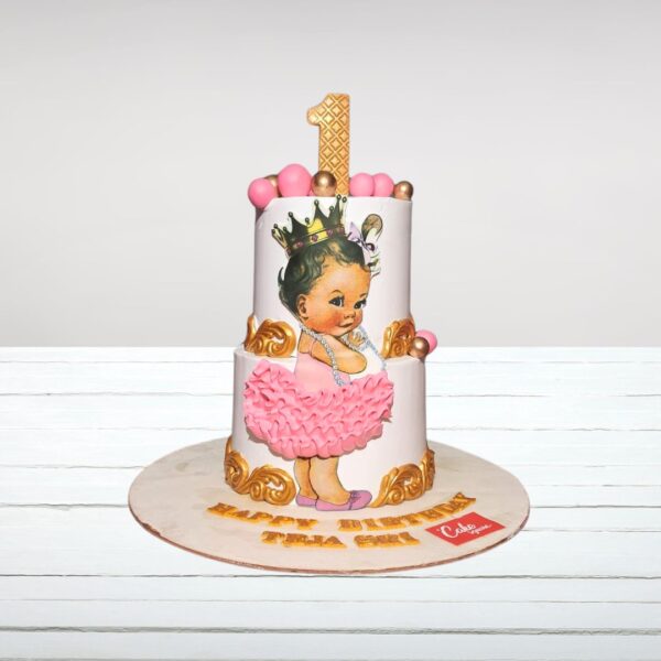 "Sweet My Little Baby Birthday Cake 5 kg with pastel colors and delicate details, delivered fresh in Chennai"