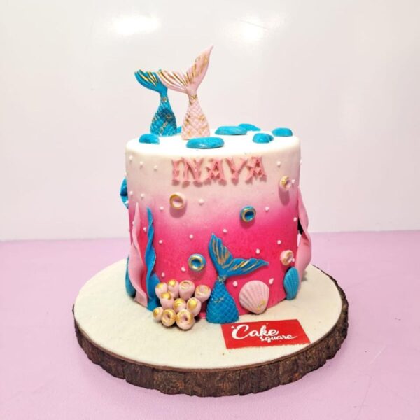 Enchanting Pink Little Mermaid Theme Birthday Cake 2 Kg from Cake Square Chennai with underwater fantasy design