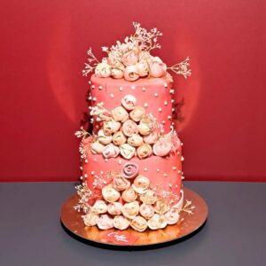 "Plenty of flowers Anniversary cake 4 kg featuring a cascade of colorful edible blooms, perfect for celebrating marital bliss. Order your wedding cake from Cake Square Chennai."