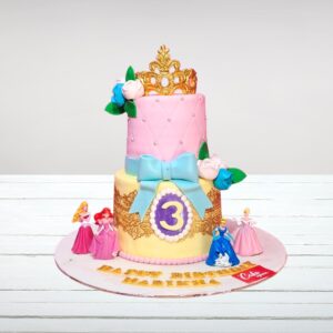 Pretty princess 3rd birthday cake 4 kg from Cake Square Chennai, featuring a enchanting princess-themed design perfect for a royal third birthday celebration.