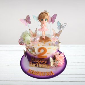 Purple Doll Birthday Cake 1 Kg from Cake Square Chennai, featuring a charming doll design with vibrant purple accents.