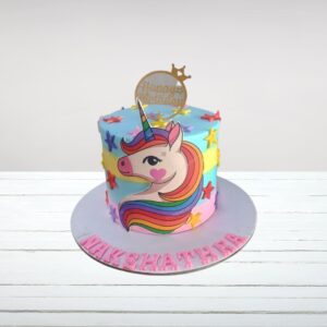 Magical Rainbow Unicorn Birthday Cake 2 Kg from Cake Square Chennai with whimsical, colorful design