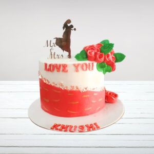 Chic Style in Love 2 kg Anniversary cake from Cake Square Chennai with modern romantic design