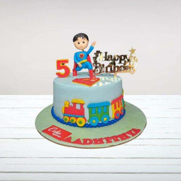 Action-packed Super Spiderman Train Birthday Cake 2 Kg from Cake Square Chennai with web-slinging hero design