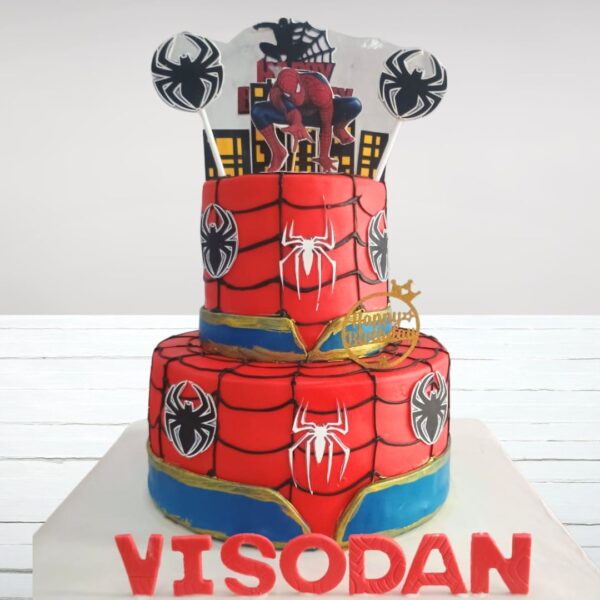 Epic Superb Spiderverse Theme Birthday Cake 5 Kg from Cake Square Chennai with multiple Spider-Man designs