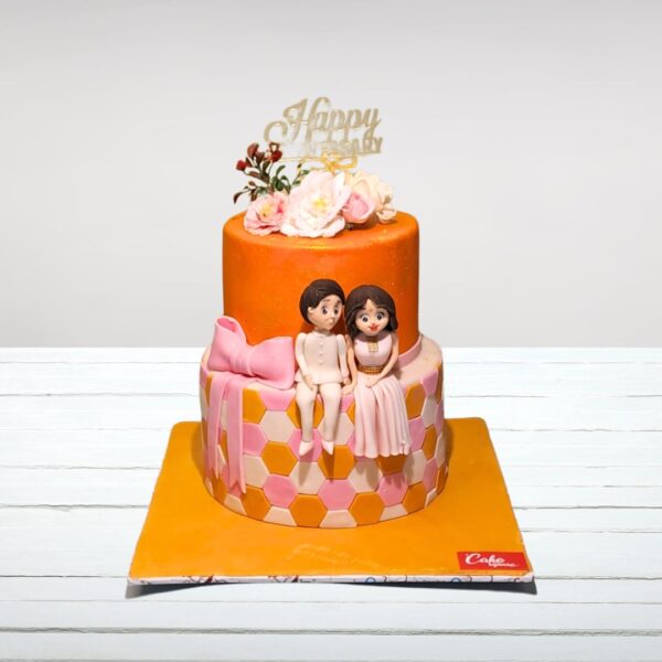 Charming Sweet Couple Anniversary cake 3 kg from Cake Square Chennai with adorable couple-themed decorations