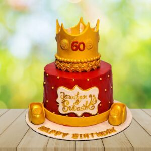 Regal The Great Crown Birthday Cake 2 Kg from Cake Square Chennai with golden accents