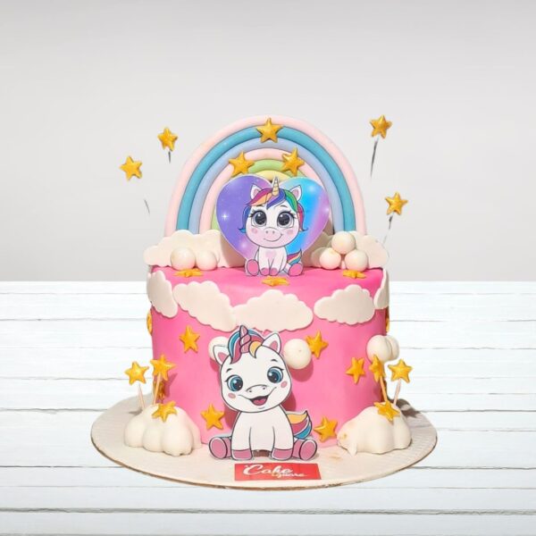 Magical Very Cool Unicorn Birthday Cake 1 Kg from Cake Square Chennai with vibrant rainbow design