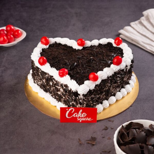 Valentines Day Cakes - Heart Black Forest Cake